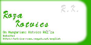 roza kotvics business card